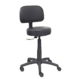 Silla Llanos similpiel negro.