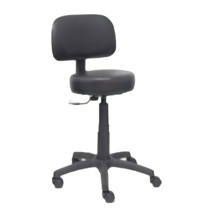 Silla Llanos similpiel negro.